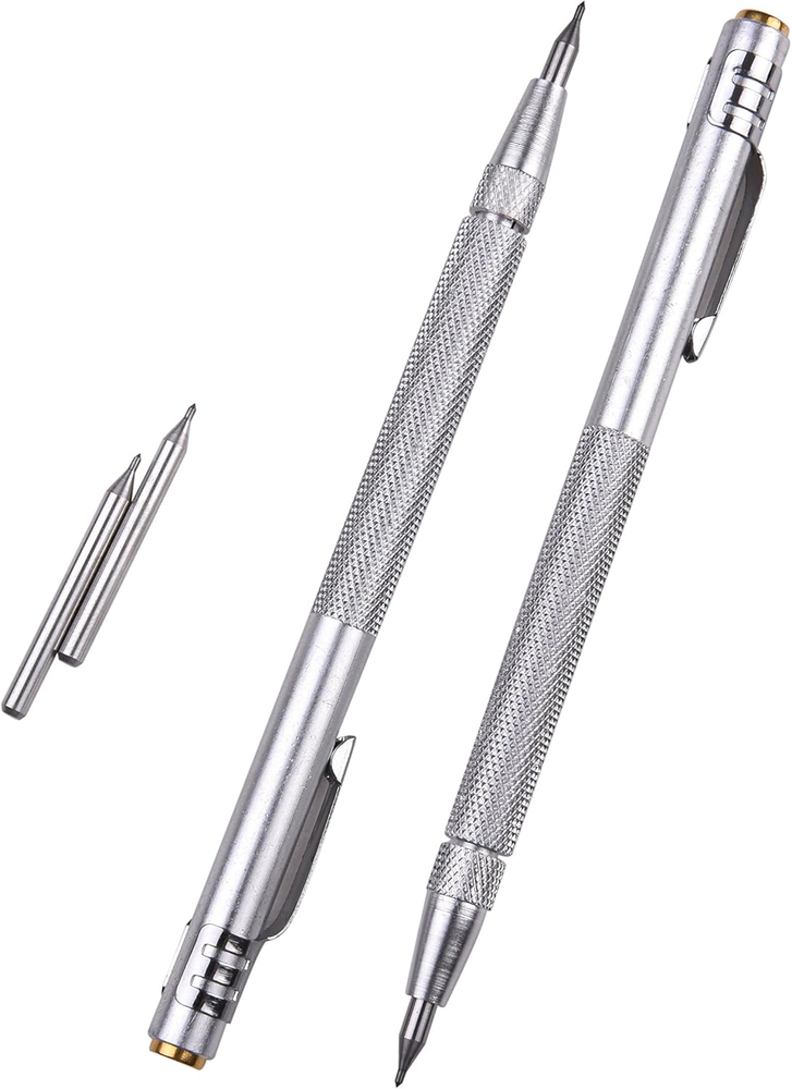 Tungsten Carbide Tip Scriber 2 Pack for Drilling Etching Engraving on Aluminum