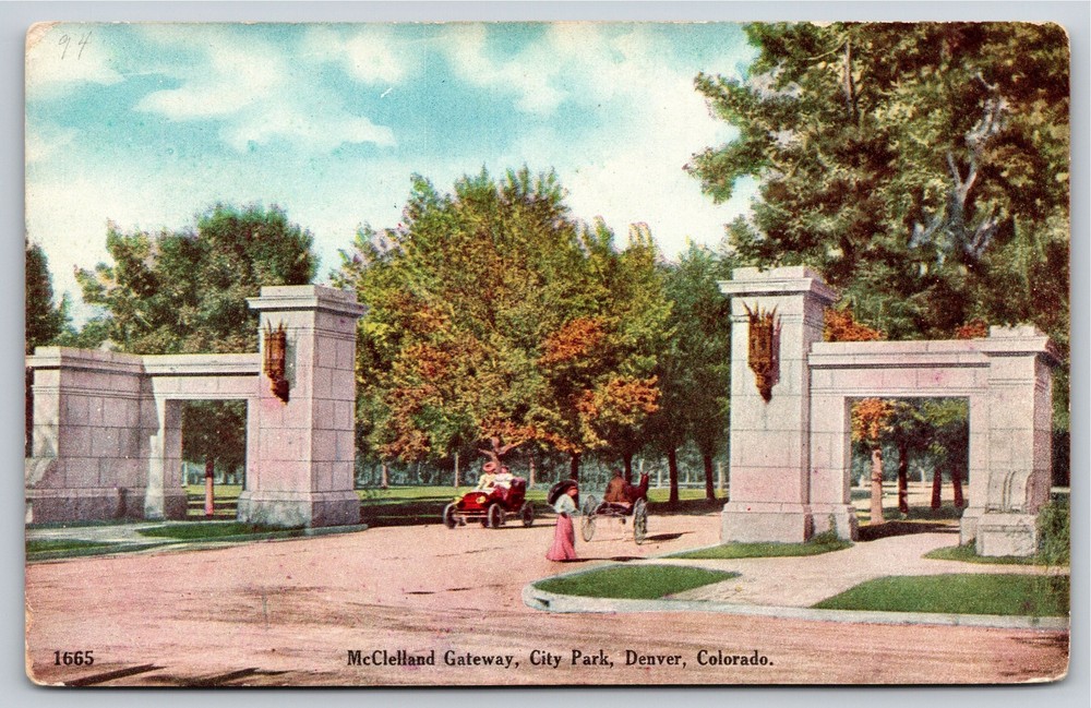 Denver CO~McClelland Gateway~City Park~Horse & Buggy~Vintage Auto~Vintage PC