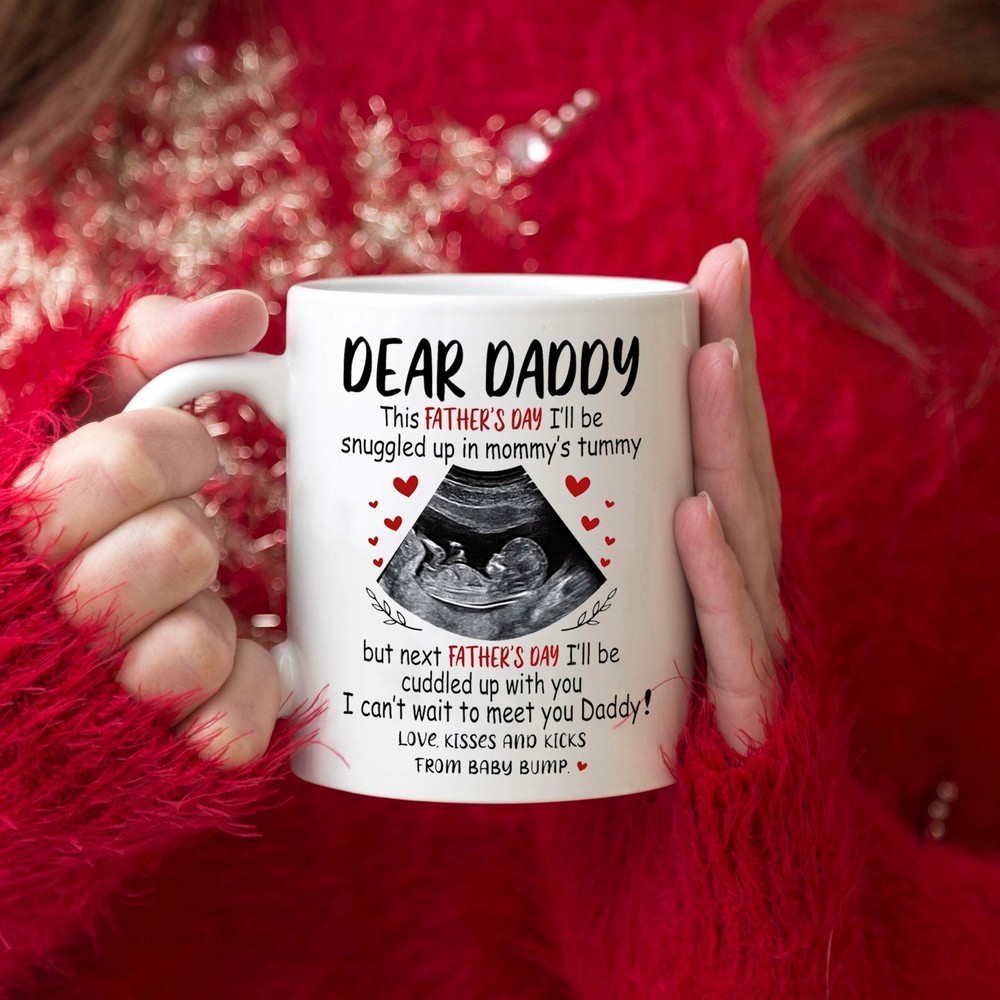 Personalized Father's Day Gift I'll Be Snuggled In Mommy Tummy But Next Father's