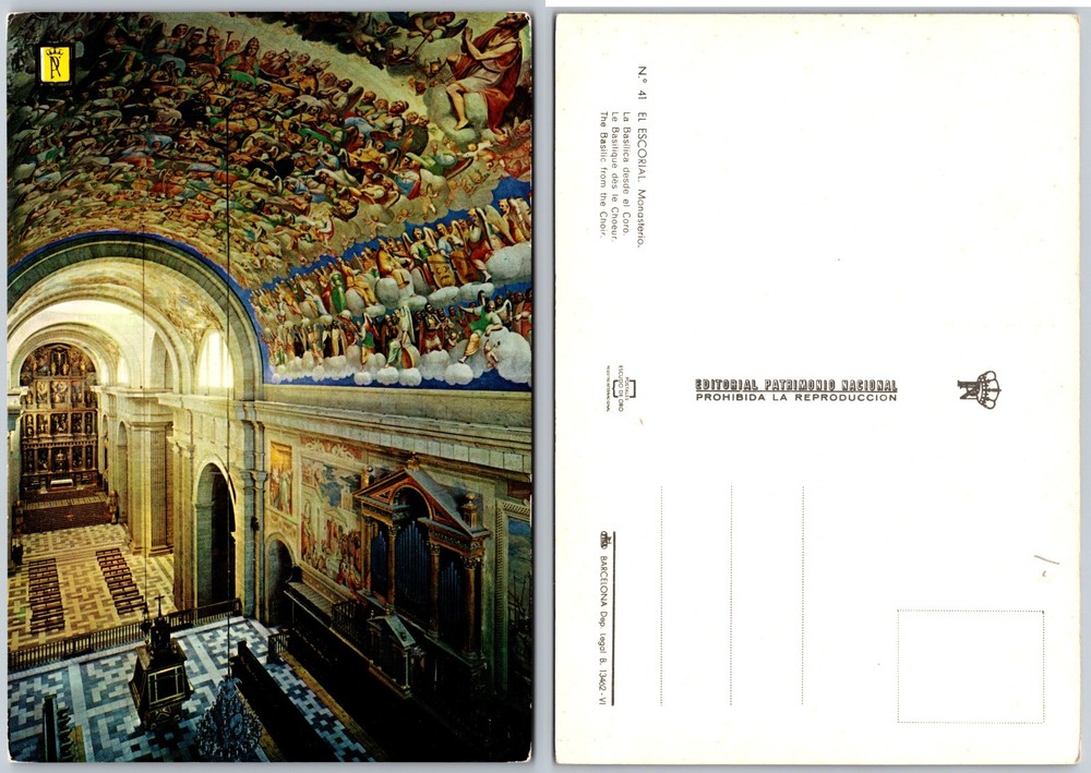 Continental Church Fresco Ceiling Postcard