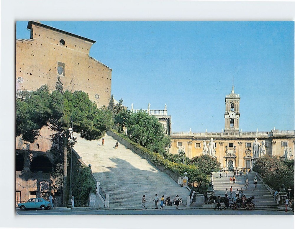 Postcard Capitol and Aracoeli Rome Italy