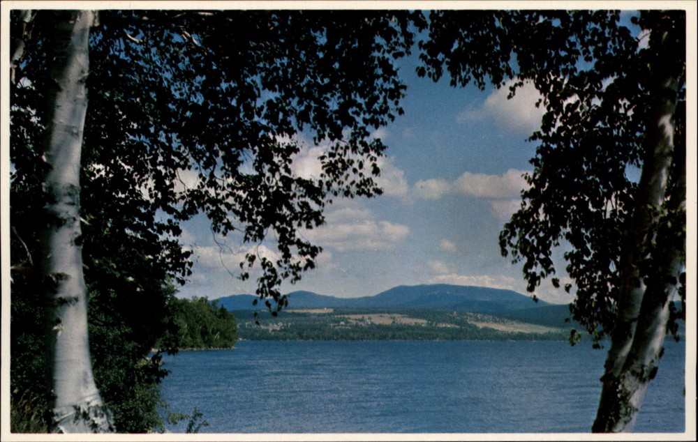 Rangeley Lake and Saddleback Mountain Rangeley Maine vintage postcard x803