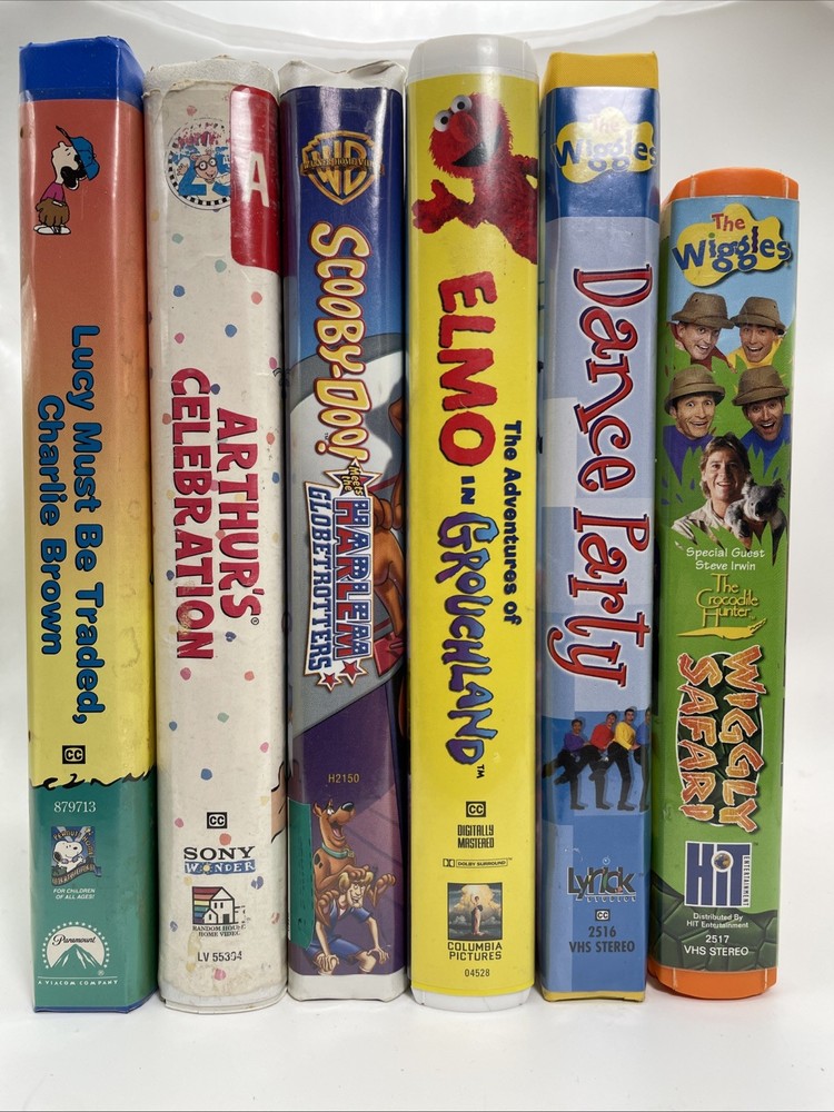 Children’s Favorites VHS Clamshell Lot Of 6: Wiggles, Arthur, Charlie Brown More