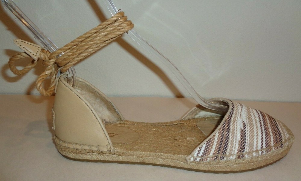UGG Australia Size 7 LIBBI SERAPE Chestnut Espadrille Flats New Womens Shoes