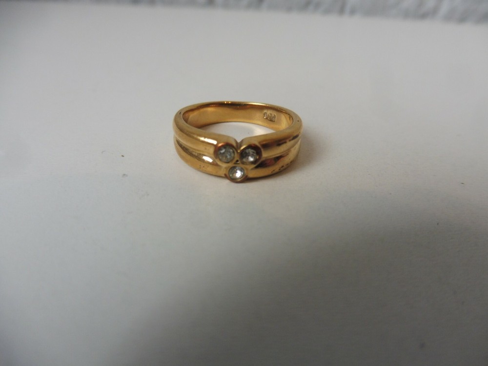 Elegant Gold-Plated Small Ring by Pierre Lang Size 48 (3 S)