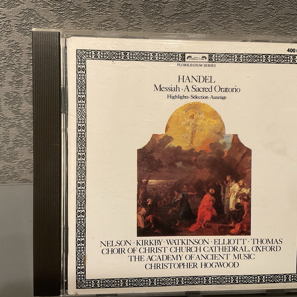 HANDEL Messiah - A Sacred Oratorio ACADEMY OF ANCIENT MUSIC/HOGWOOD CD-image