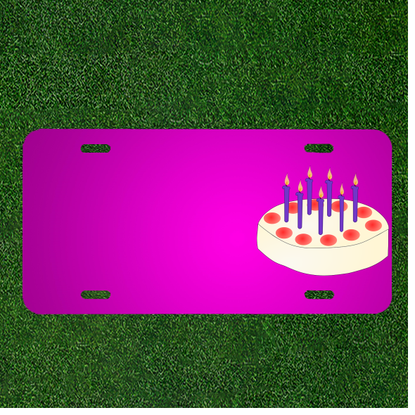 Custom Personalized Car License Plate for Birthday Cakes with Names