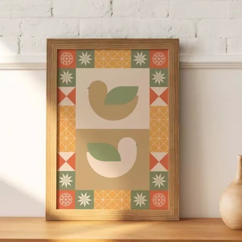 Colorful Geometric Wall Art poster Choose your Size