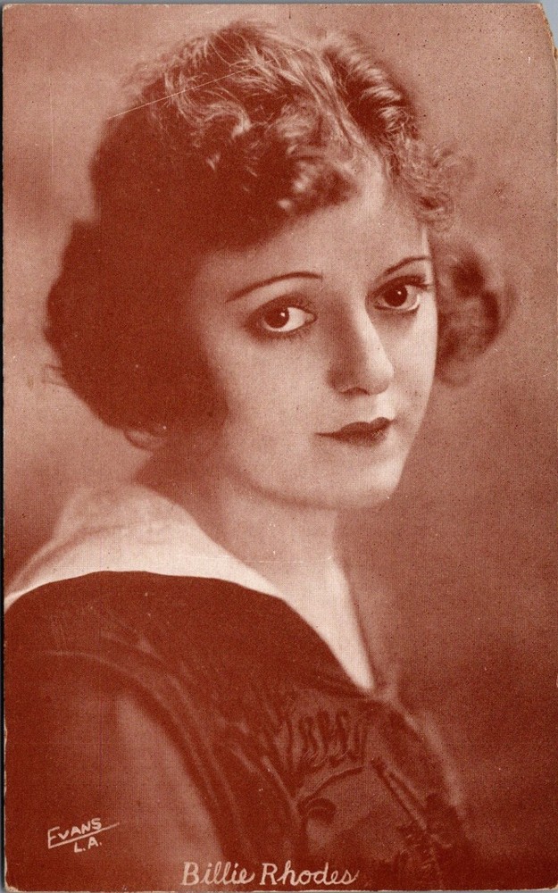 Billie Rhodes Silent Film Star RPPC Postcard Evans L.A. Studio Portrait