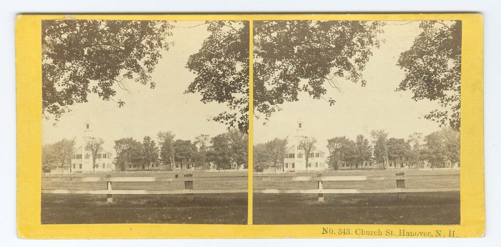 G2368~ NEW HAMPSHIRE – Hanover – Church St c1860s Stereoview #343 -Kilburn