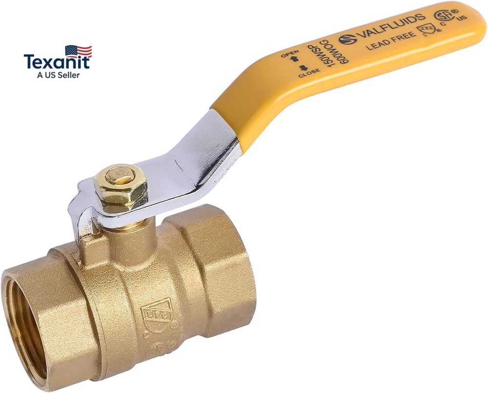 Full Port Forged LF Brass Ball Valve with Female Thread NPT Connector，150 PSI WS