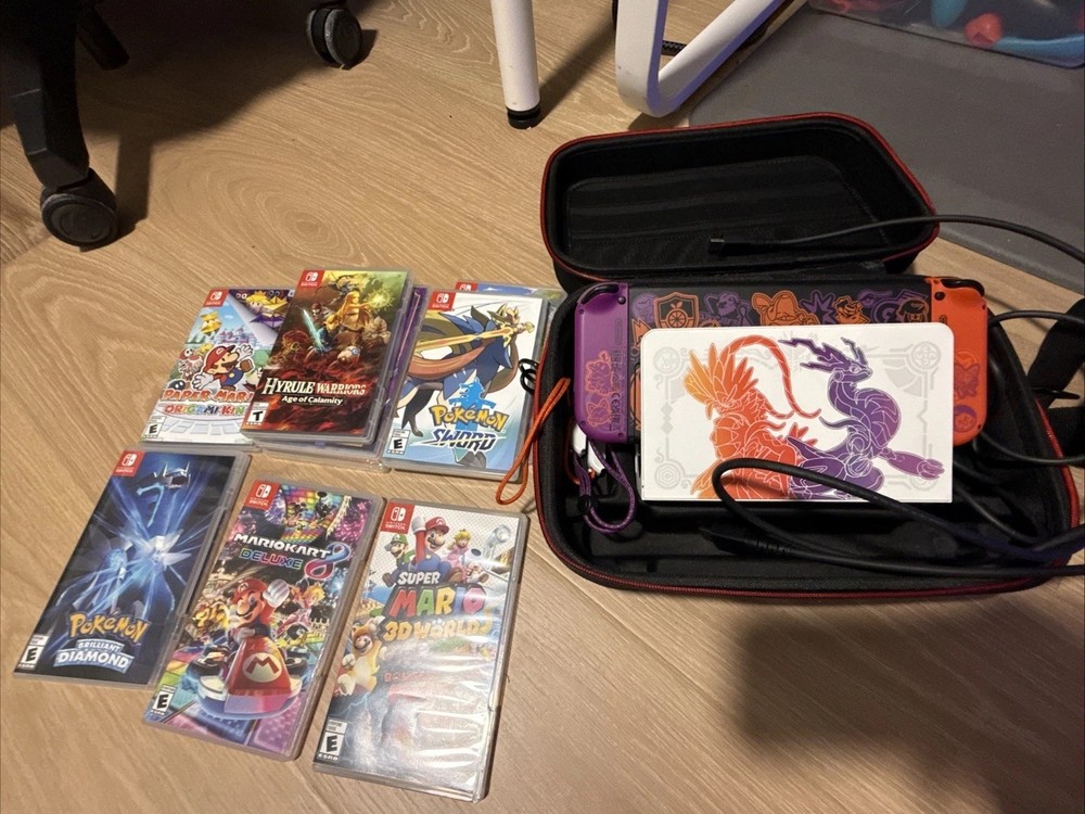 Nintendo Switch OLED Pokemon Scarlet And Violet English Console Bundle