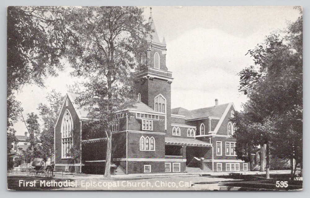 Chico, CA First Methodist Episcopal Church Vintage Postcard Pacific Novelty
