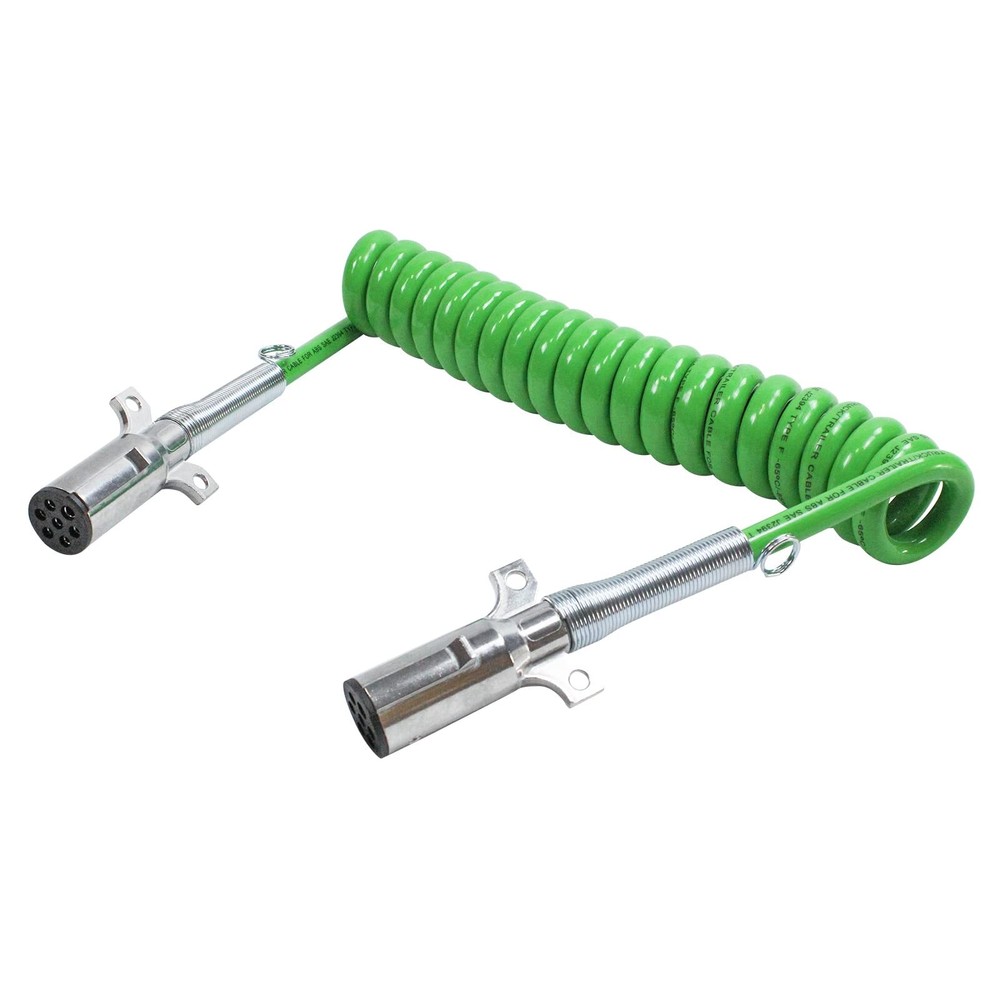 Heavy Duty Cable Assembly -15Ft 7-Way ABS Trailer Electrical Power Cord |Coil...-image