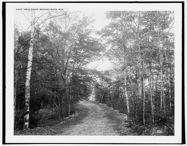 Photo:Leslie Avenue Mackinac Island Michigan Dirt Road 1902