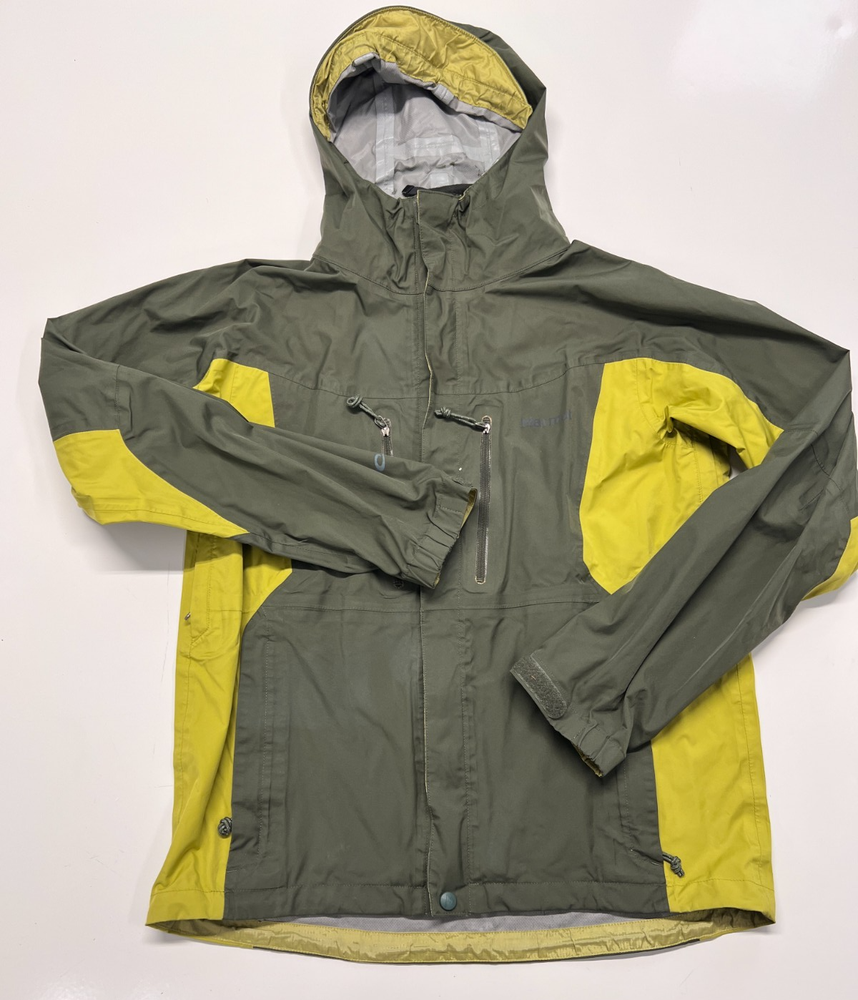 Marmot Men’s Medium Hooded Shell Jacket Green Waterproof Outdoor