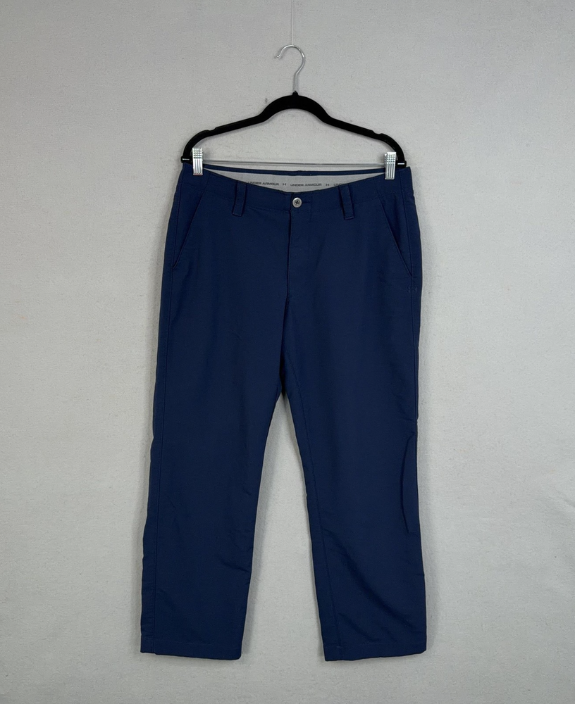 Under Armour Golf Pants Mens 34 Blue Performance Stretch Chino Activewear