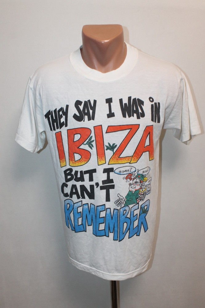 Vintage Planet 2000 X Ibiza cant Remember Shirt Jersey Maglia Size M Adults Mens