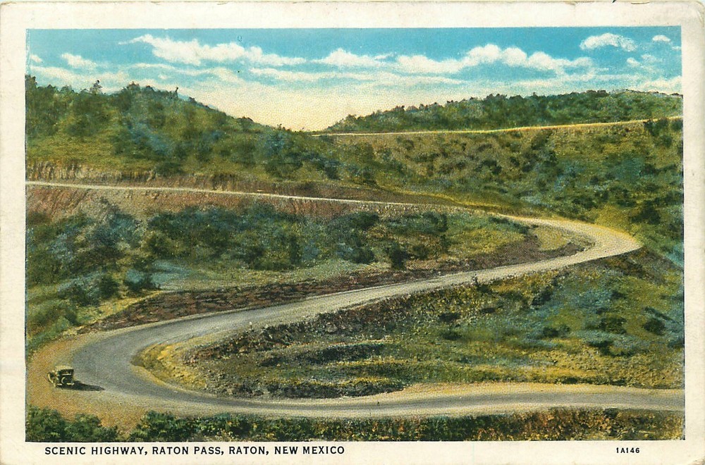 Scenic Highway, Raton Pass, Raton, New Mexico Vintage Postcard