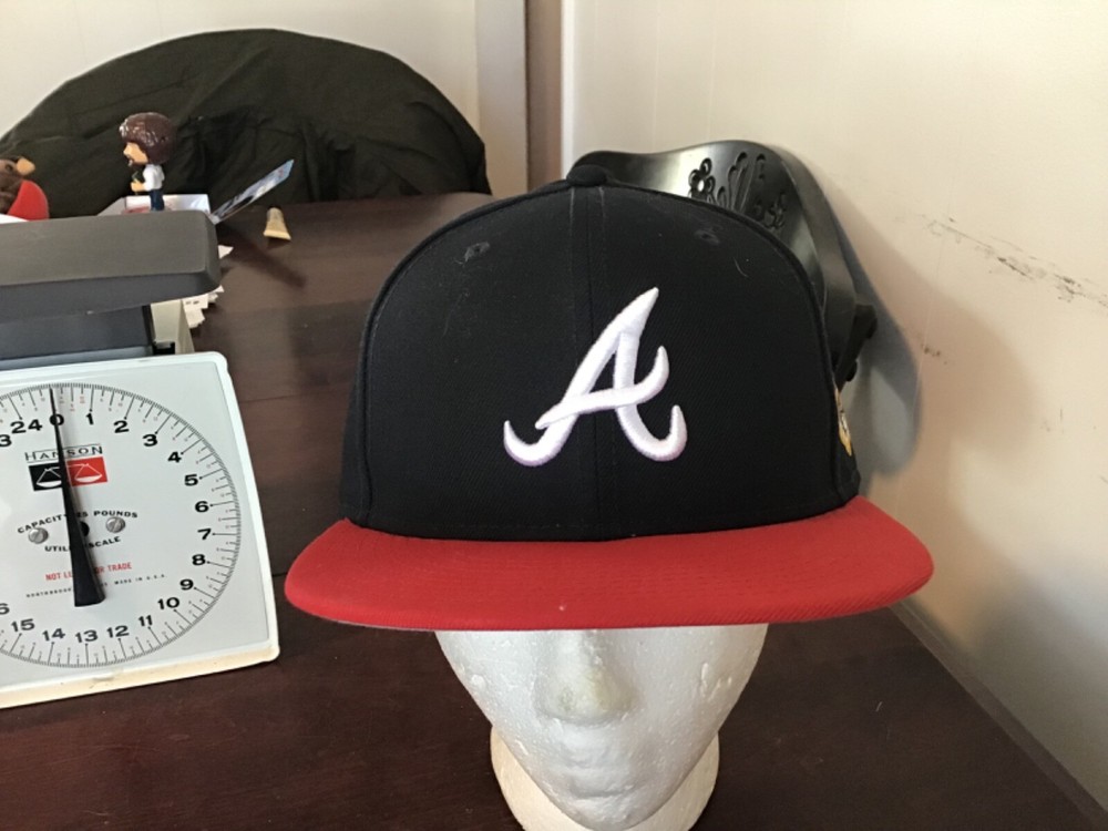 Atlanta Braves Hat Cap Fitted 7 1/8 New Era 59Fifty 1995 World Series Patch