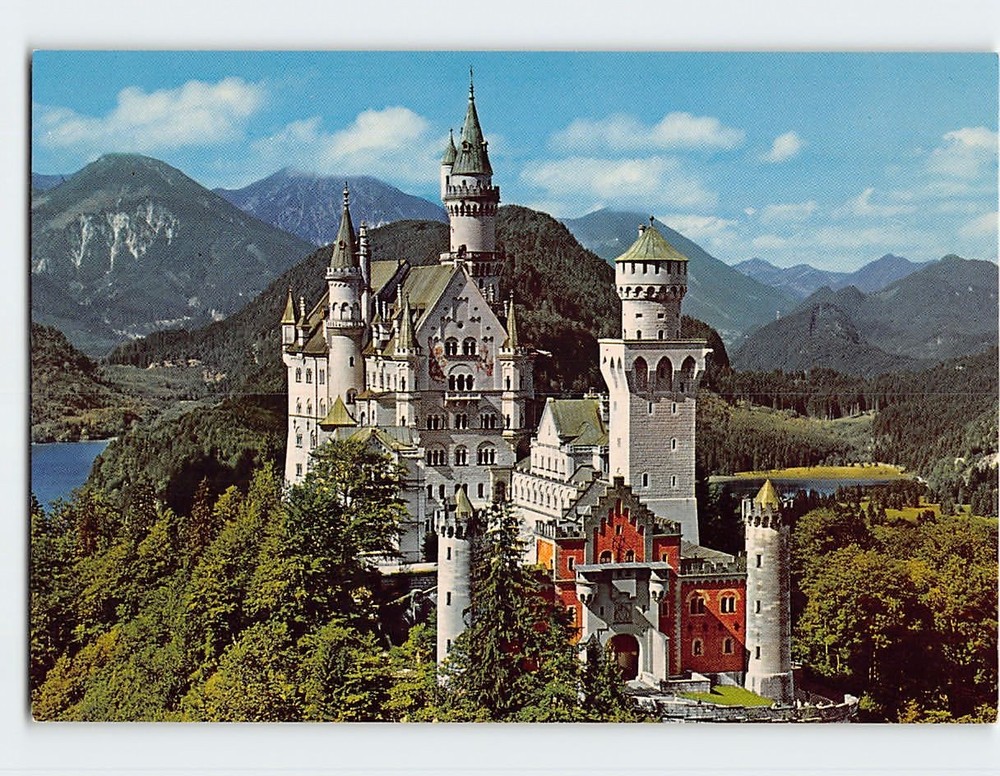 Postcard Royal Castle Neuschwanstein Schwangau Germany