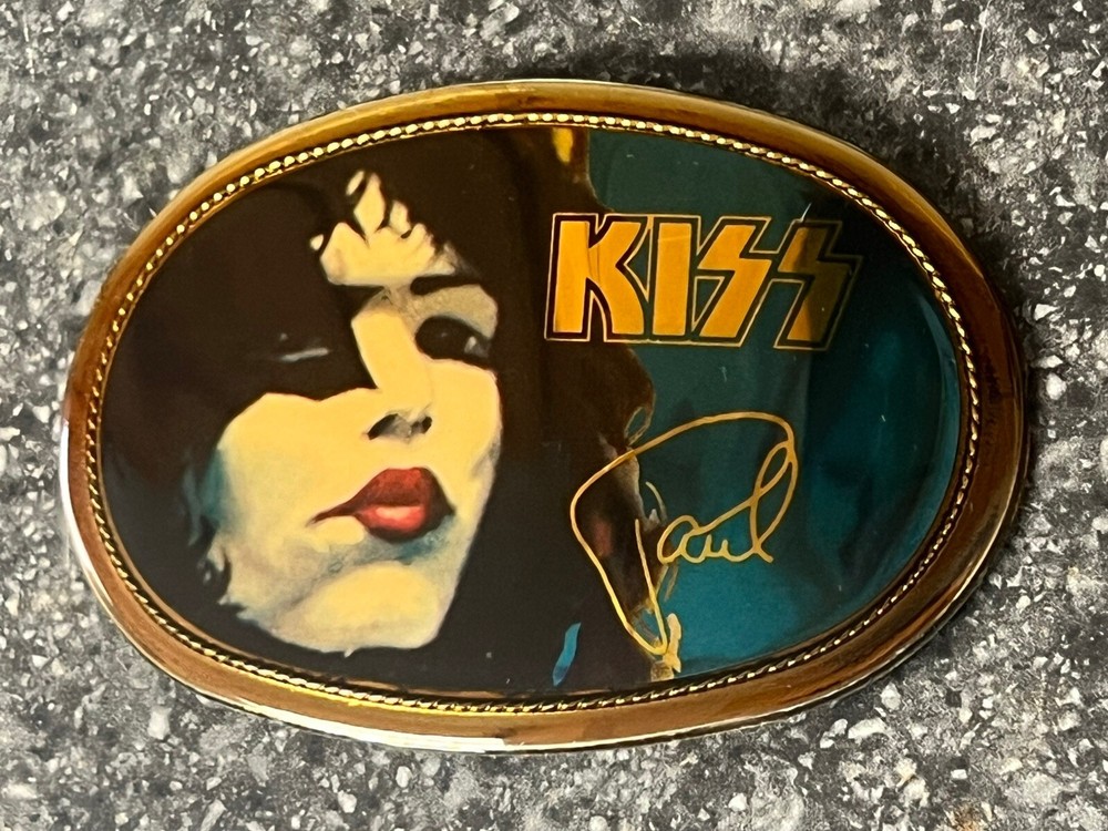 KISS PAUL STANLE 1977 PACIFICA BELT BUCKLE - BEAUTIFUL. PEGASUS. ORIGINAL. RARE
