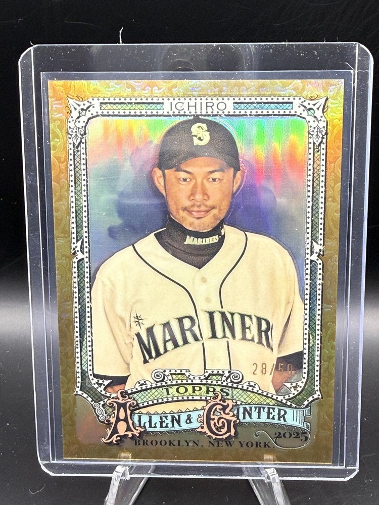 2025 Topps Allen & Ginter #20 Ichiro Chrome Gold Refractor #/50