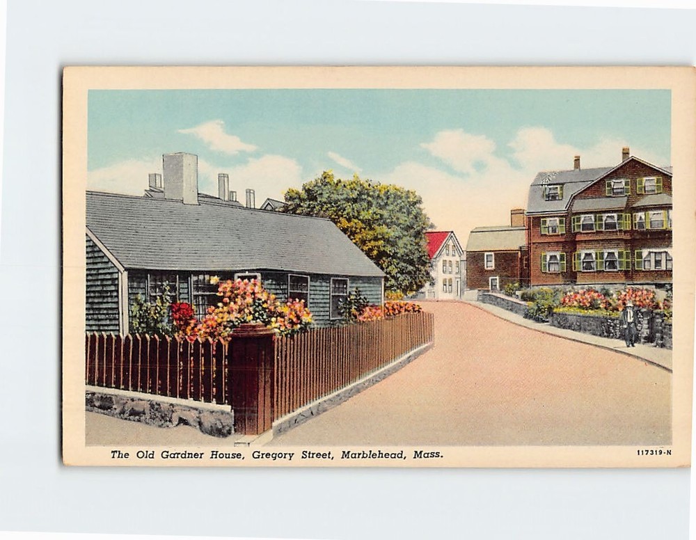 Postcard The Old Gardner House Gregory Street Marblehead Massachusetts USA