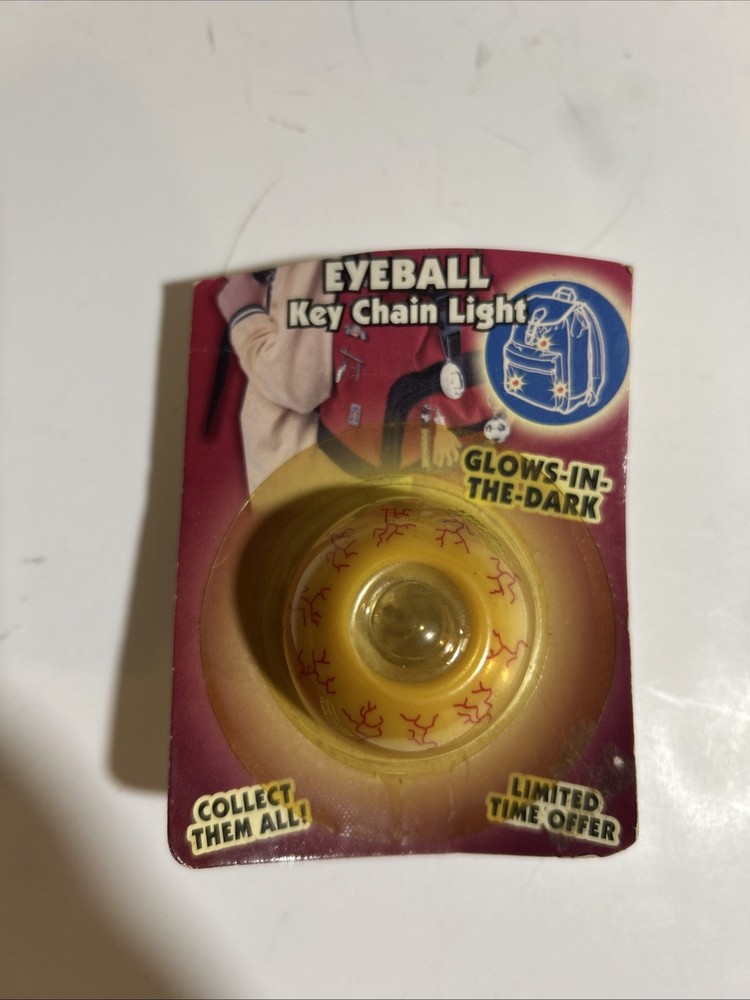 Vintage Eyeball Glow In The Dark Keychain Light