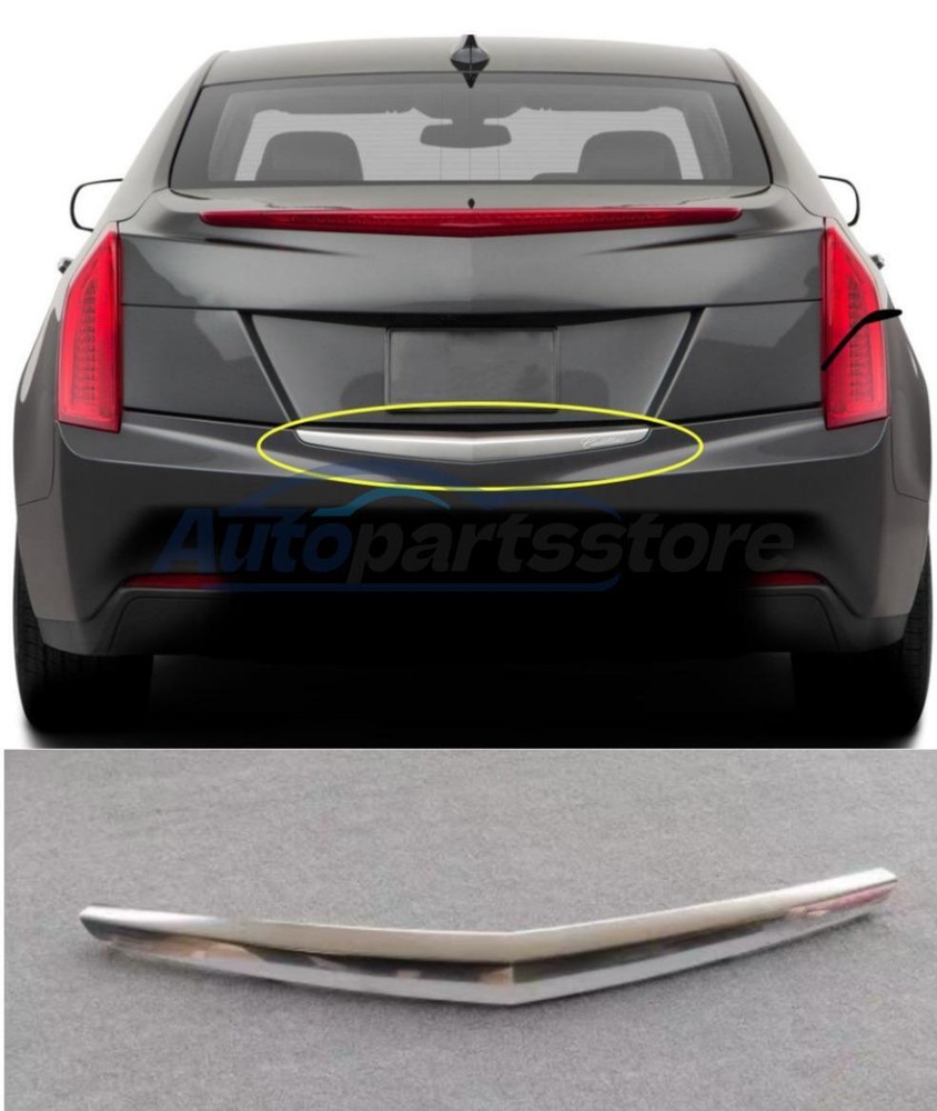 Chrome Rear Trunk Lid Bumper Cover for Cadillac ATS 2013-2019