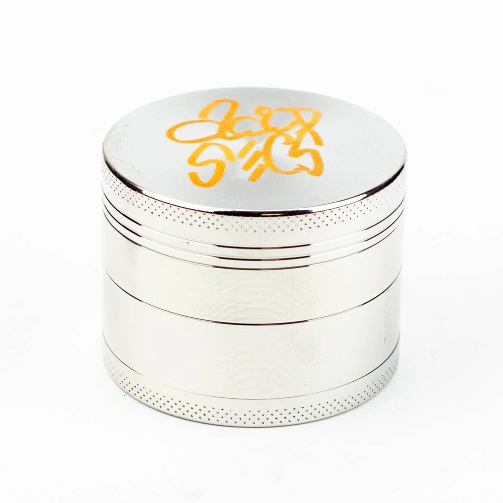 Acid Secs 4-Layers 50mm SILVER Metal Herb Grinder with Kief Scraper-image
