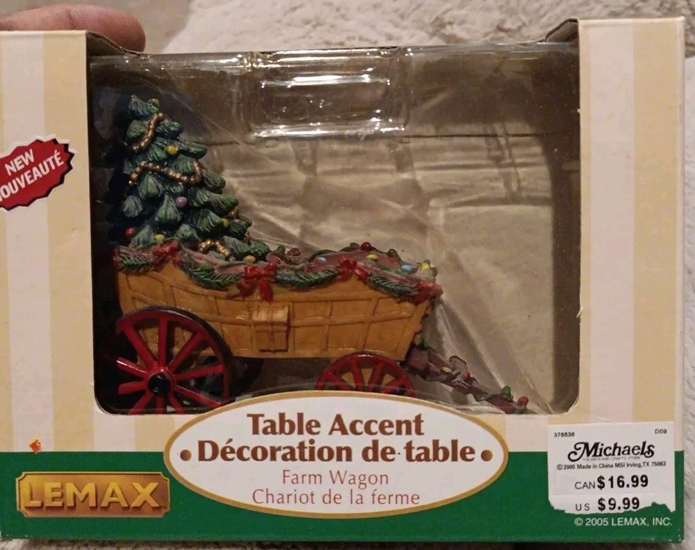 Lemax Christmas Farm Wagon Table Decor Coventry Cove 2005 Holiday Village-image