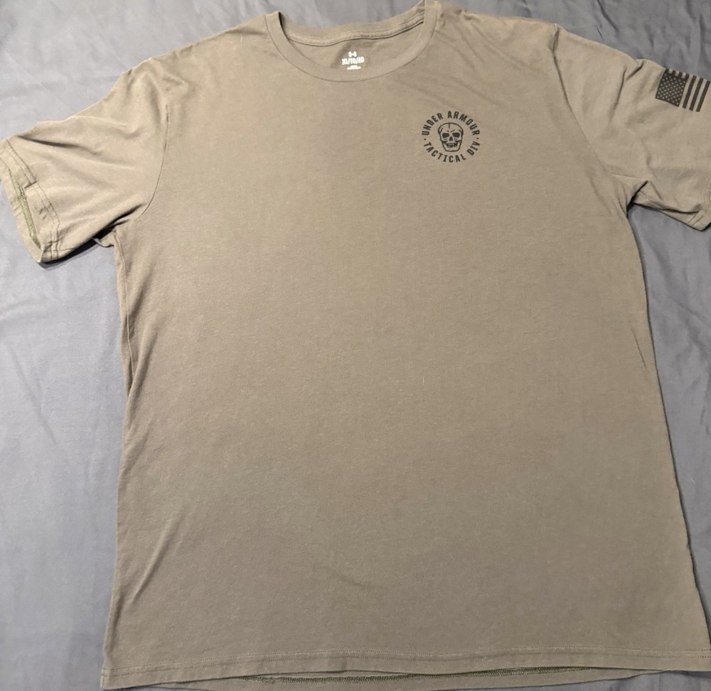 Under Armour Tactical Division Men's XL Loose Crew Neck Green Graphic T-Shirt