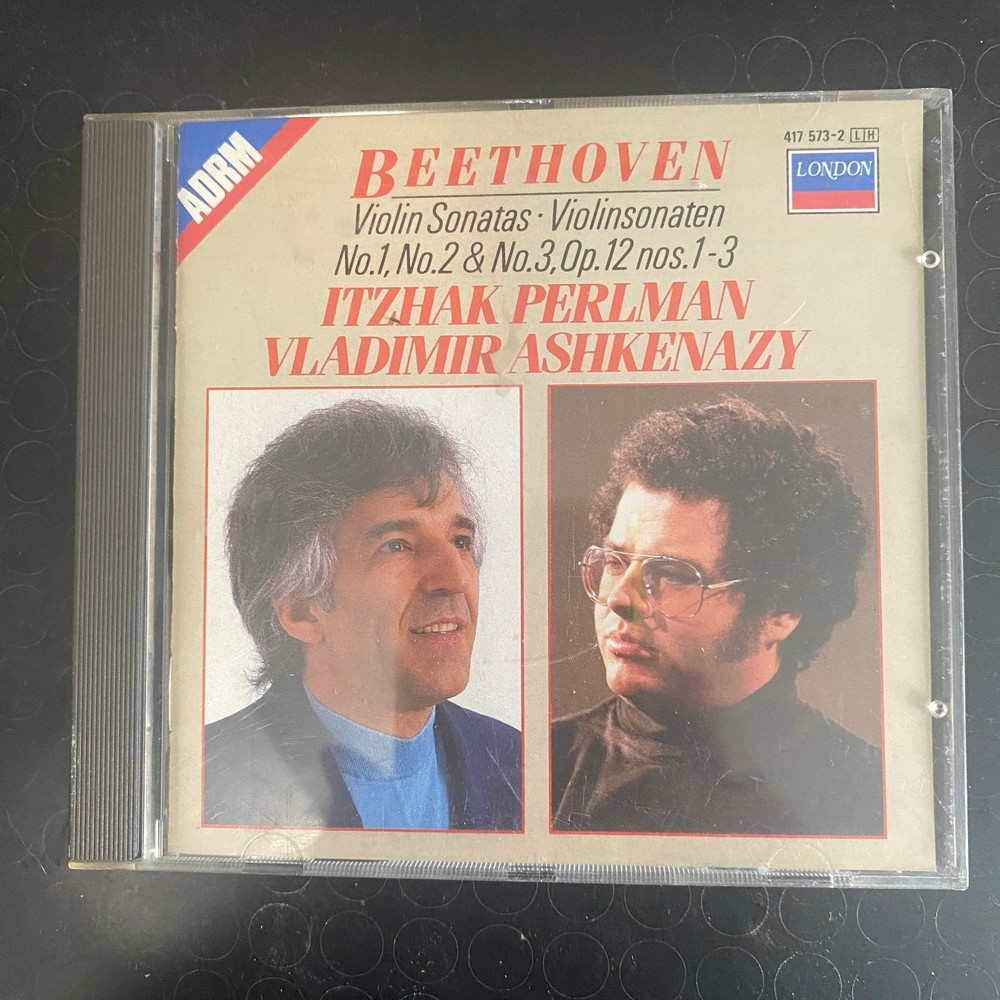 Beethoven Violin Sonatas Perlman Ashkenazy CD 1987 ADRM Classical LONDON