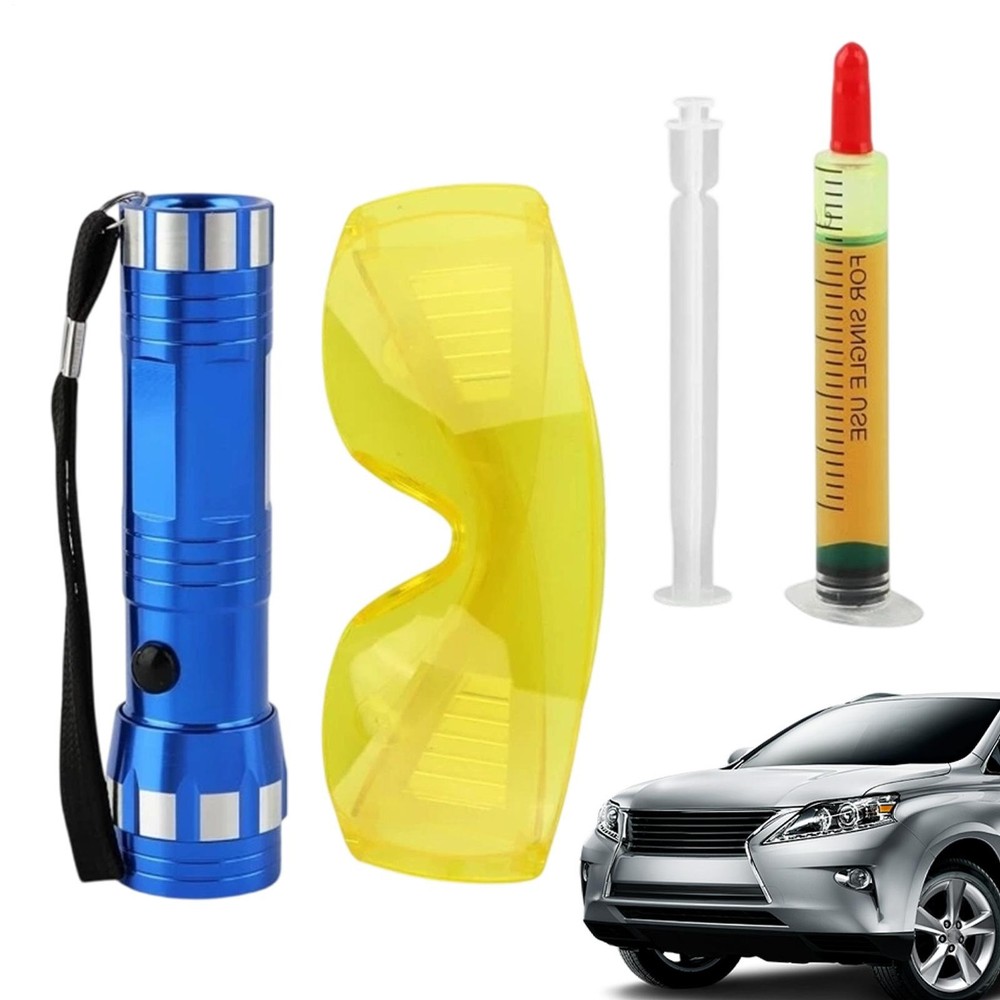 Car AC Leak Detector Kit, Professional Car Tool Automotive AC UV Dye Leak Detect-image