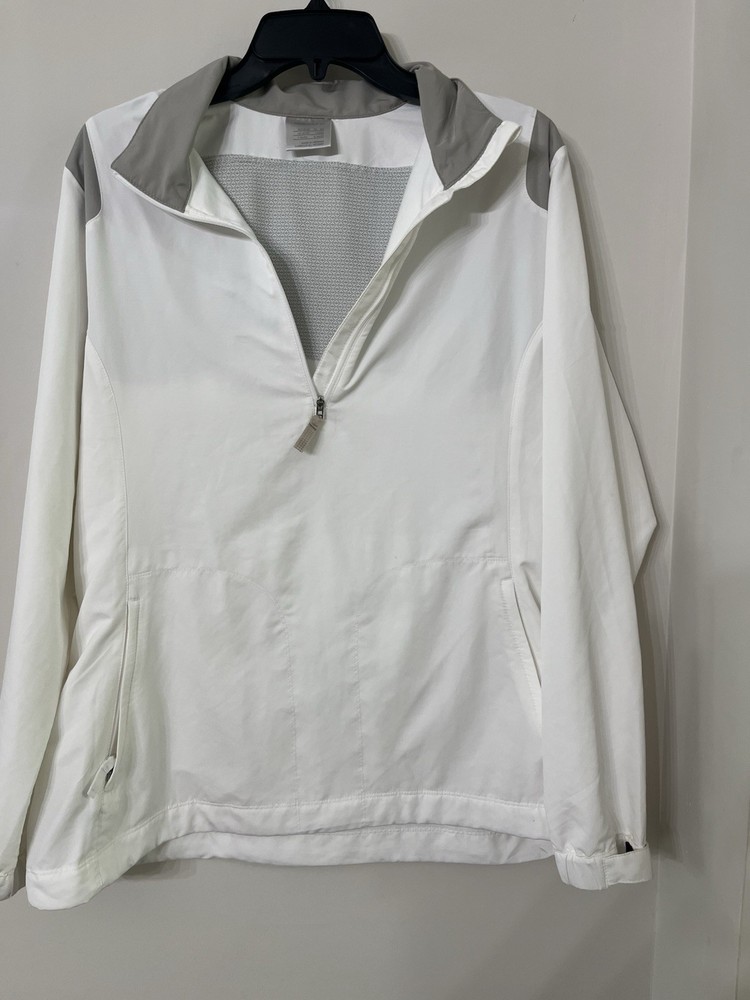 Nike Golf White Half Zip Men’s Pullover Long Sleeve Size XL Dri Fit