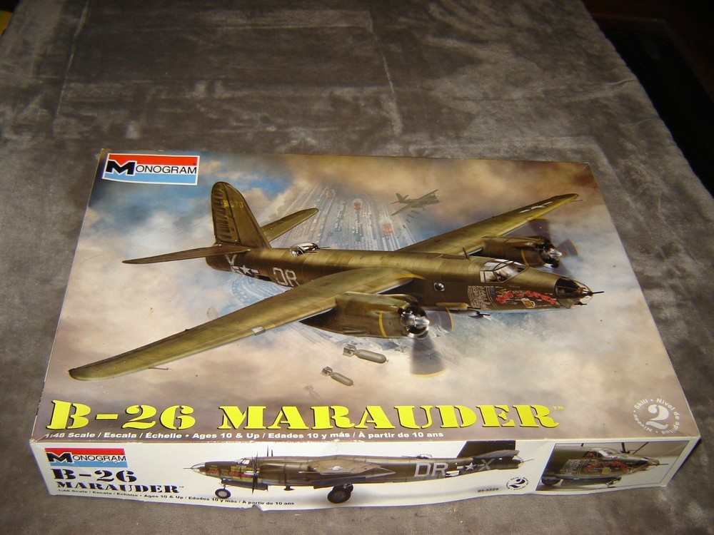 Monogram 85-5529 Model Kit B-26 MARAUDER Box open 1/48 kit Mint in Box 2009
