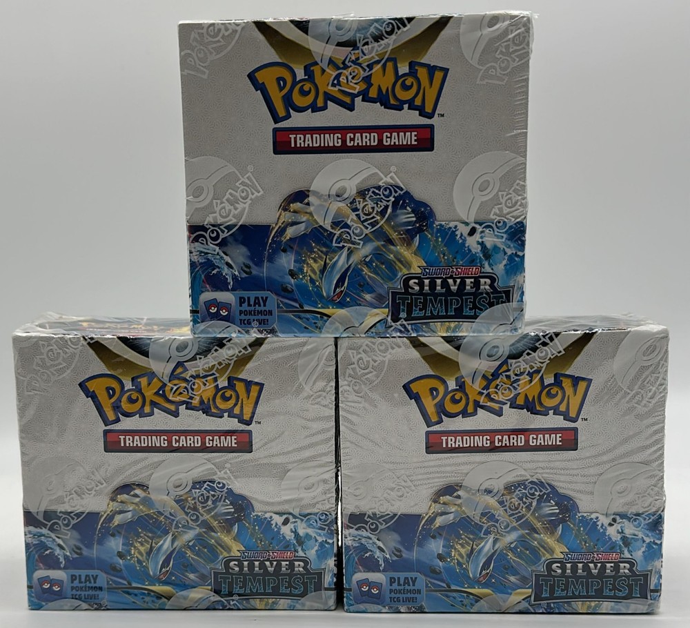 Lot of (3) Pokemon TCG Sword & Shield Silver Tempest Booster Boxes SEALEDPROBSTEIN123 is actively accepting CONSIGNMENTS !!