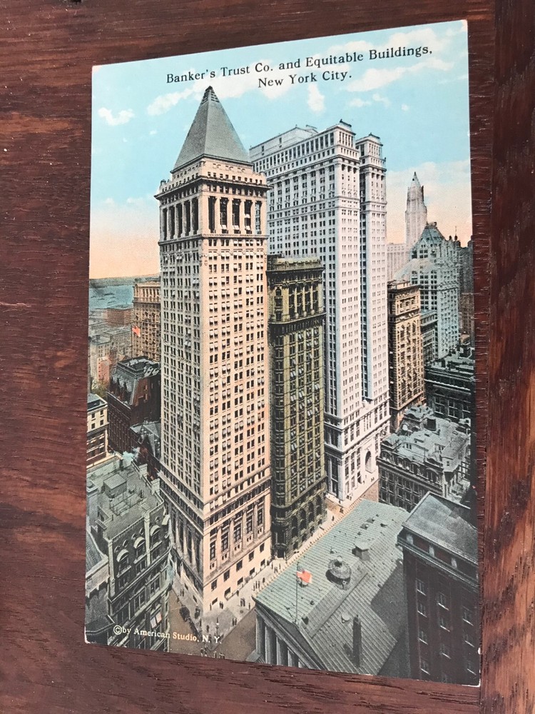 Banker's Trust Co and Equitable Buildings New York City Postcard