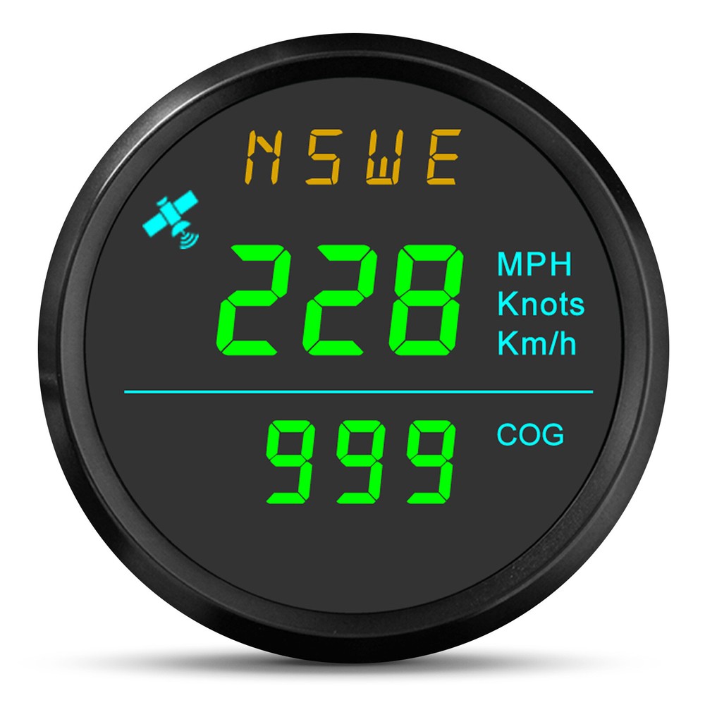52mm Waterproof Digital GPS Speedometer Odometer for Car Boat Marine