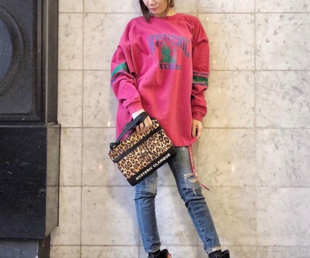 Hysteric Glamour Pink Long Sleeve T-Shirt Free Size Vintage Condition