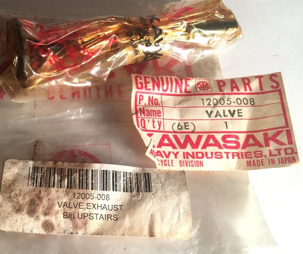 Genuine Kawasaki NOS 12005-008 Exhaust Valve 1977-1983 LTD, CSR, KZ650, SR