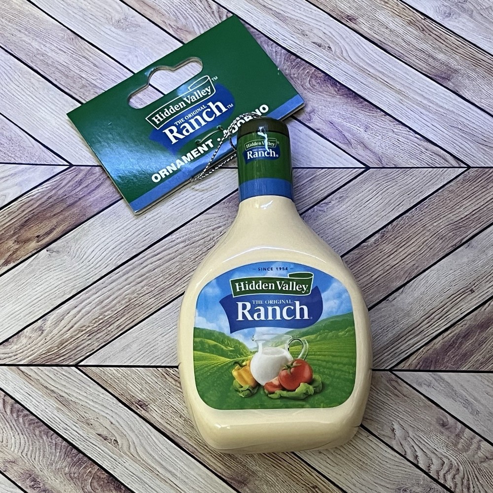Hidden Valley Ranch Salad Dressing Licensed Christmas Tree Ornament Ruz • New ••