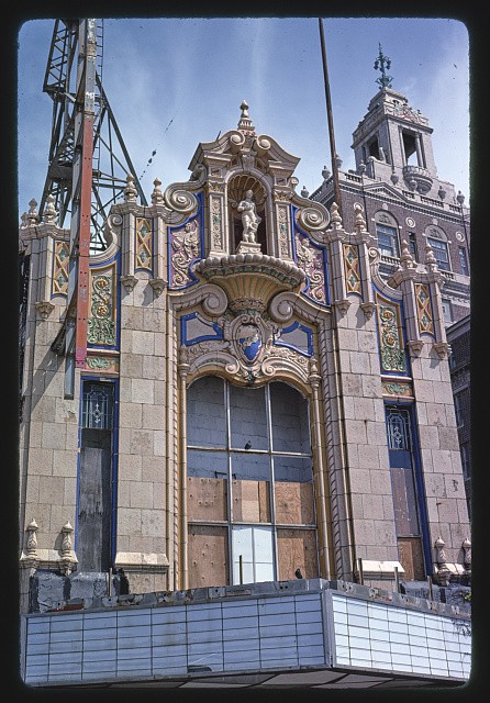 Atlantic City NJ Warner Theater Boardwalk 1978 ornate facade closed theater