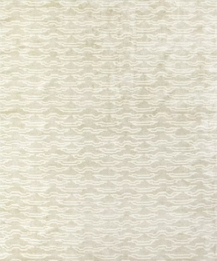 Hand Tufted Wool Area Rug | Modern Abstract Beige Cream Carpet | Handmade Luxury