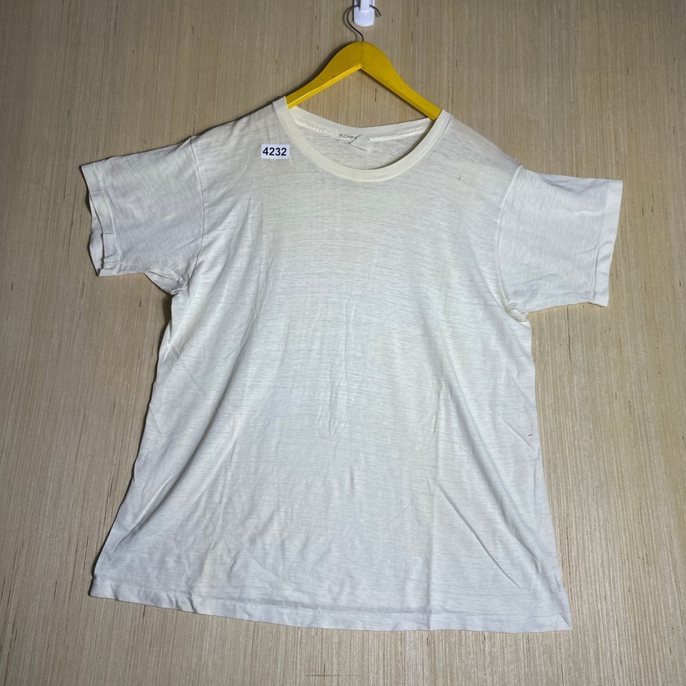Vintage 70s Fruit of the Loom T-Shirt Men's XL White 46-48 Blank Tee