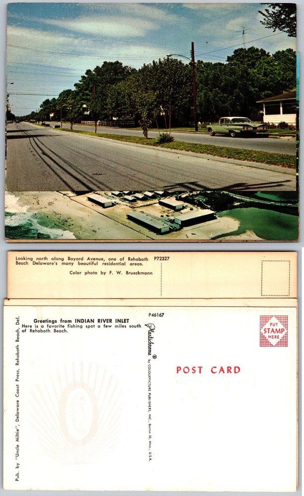 Rehoboth Avenue Northbound Rehoboth Beach Delaware Postcard