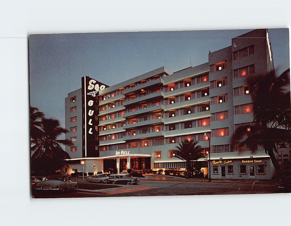Postcard Seagull Hotel Miami Beach Florida USA