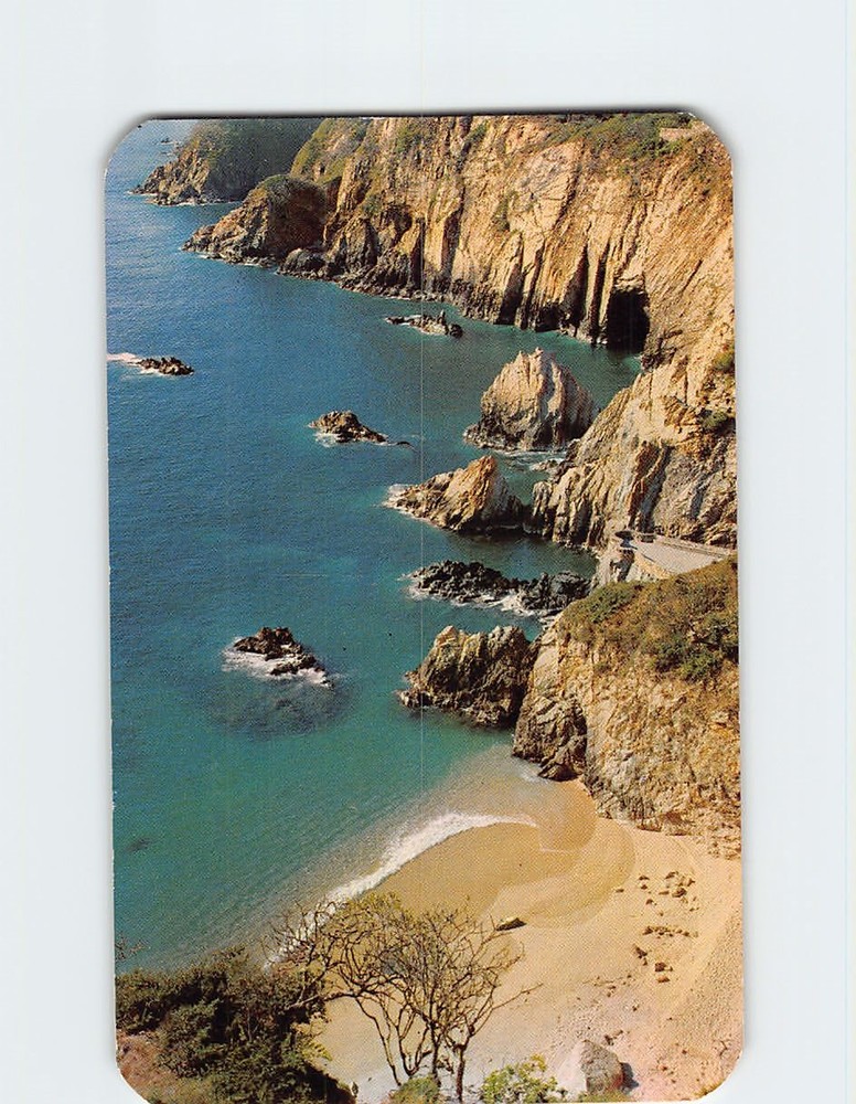 Postcard Aerial View El Mirador Rocks La Quebrada Acapulco Guerrero Mexico