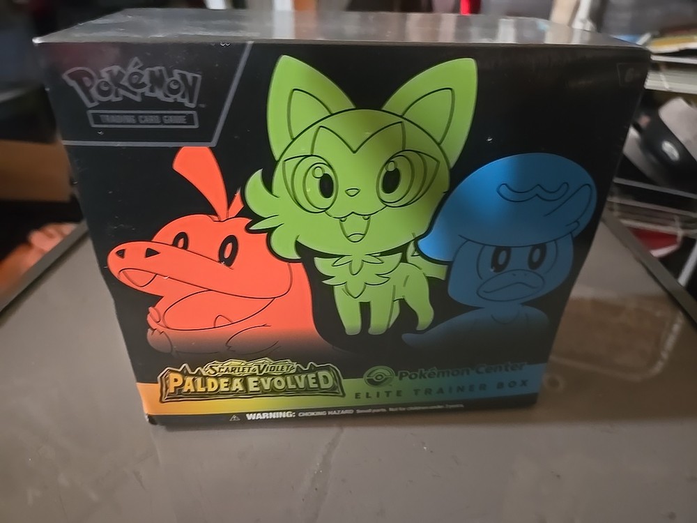 Paldea Evolved Pokemon Center Sealed ETB Elite Trainer Box Slight Dented Bottom